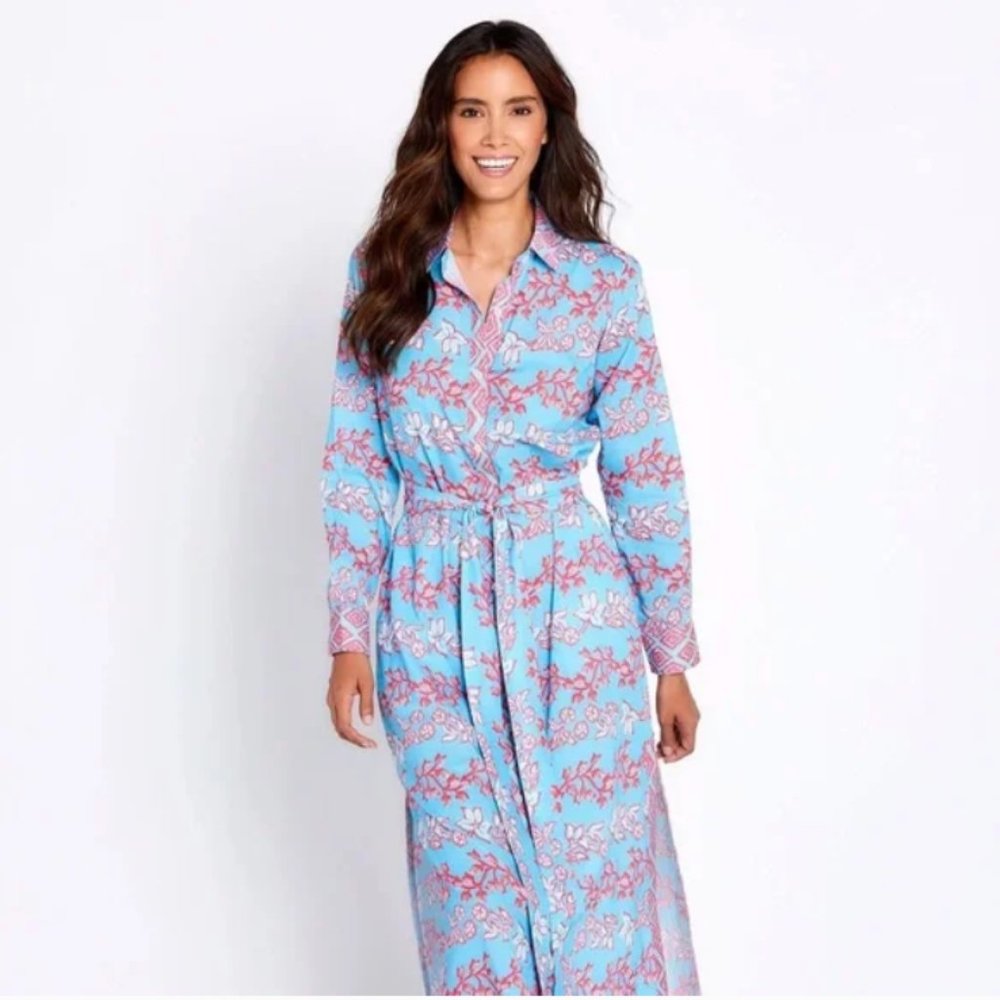 Bella Tu 52" Lani Shirt Dress in Sky